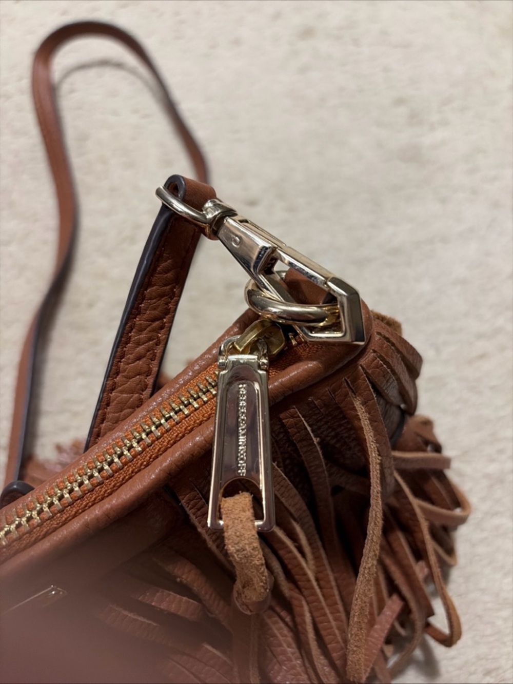Rebecca Minkoff Brown Fringe leather Crossbody Bag - Boho Chic Western festival - Picture 5 of 8